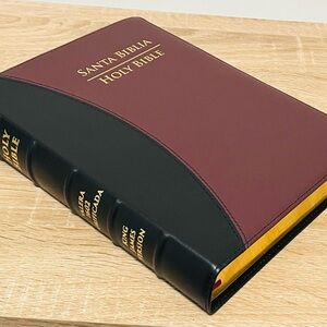 Santa Biblia Valera 1602 Purificada/KJV Bilingüe, Cuero Duotono BLK/Vino Indice